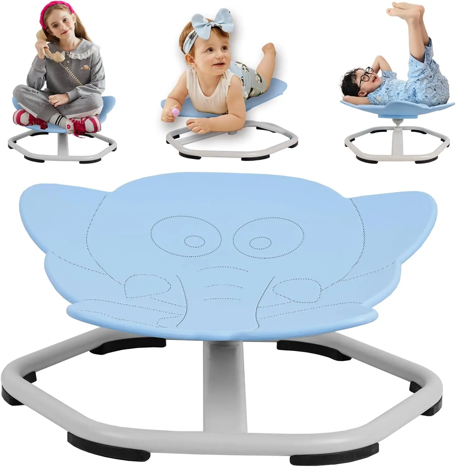Elephant Sensory Spinning Chair For Kids,Sitting Spinning,ADHD Anxiety Tools,Kids Furniture,Rocking Chair,Non-slip Metal Base,Improve Body Coordinatio