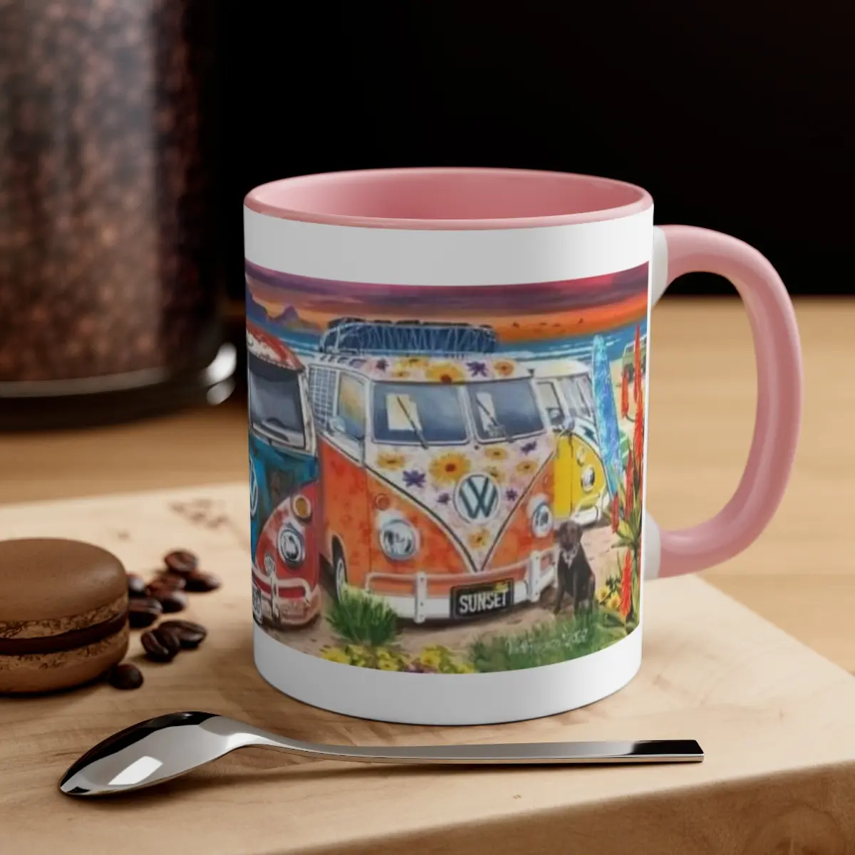 Hippie Volkswagen Van Accent Coffee Mug, 11oz