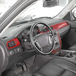 For 2007-2013 Chevy Suburban/Avalanche/Tahoe, GMC YUKON/SIERRA Center Console Dashboard Decorative Panel Trim Car Interior Kit Stickers Truck Decals Auto, Car Accessories