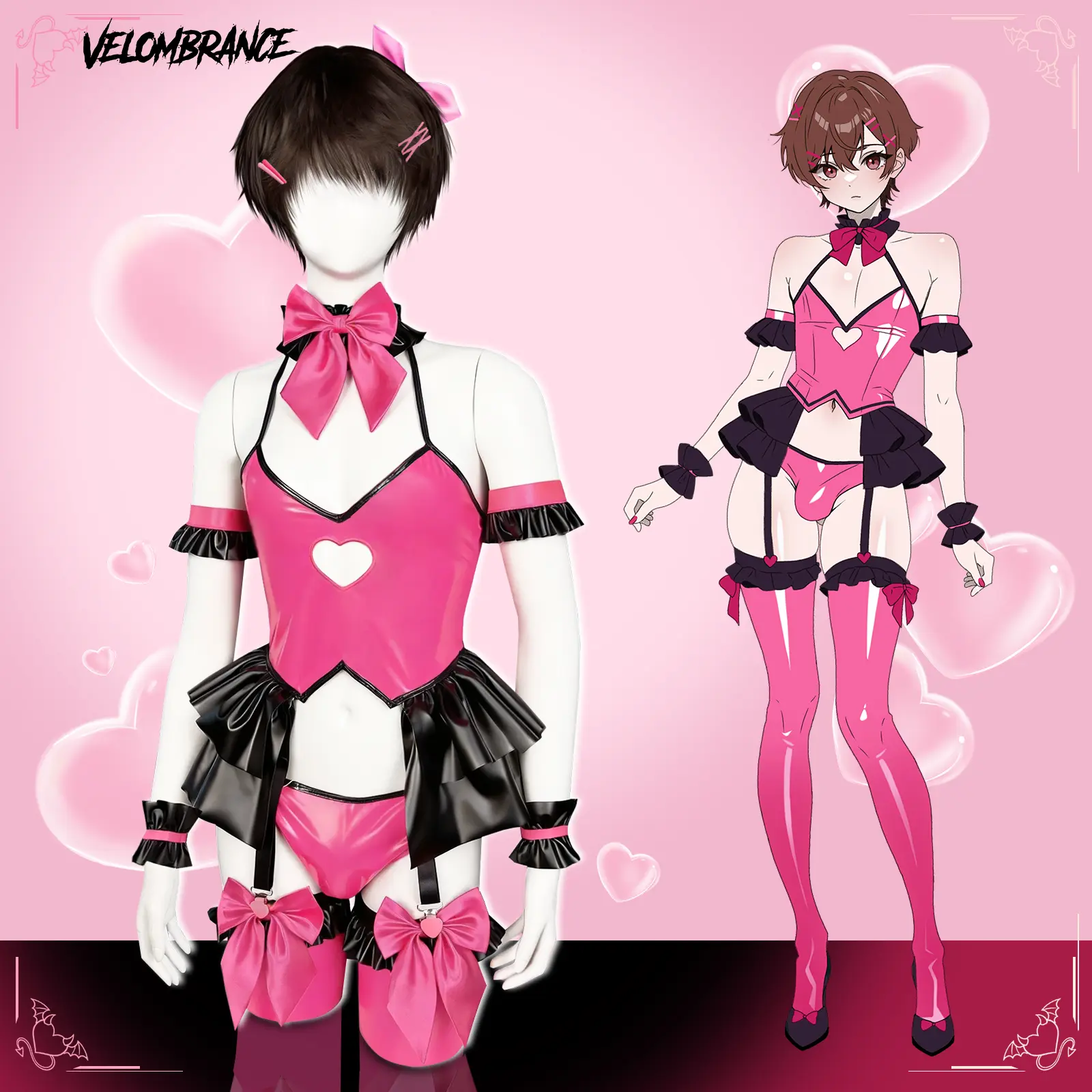 Velombrance From Koruraclub Cos Pink Heart Set (6-Piece Set) AS35