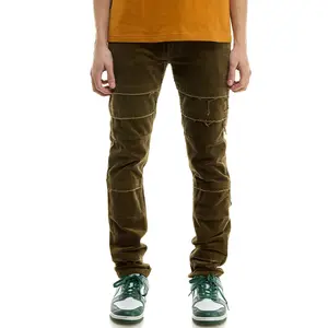 KNB3334 Olive | KDNK Skinny Stretch Jeans Men
