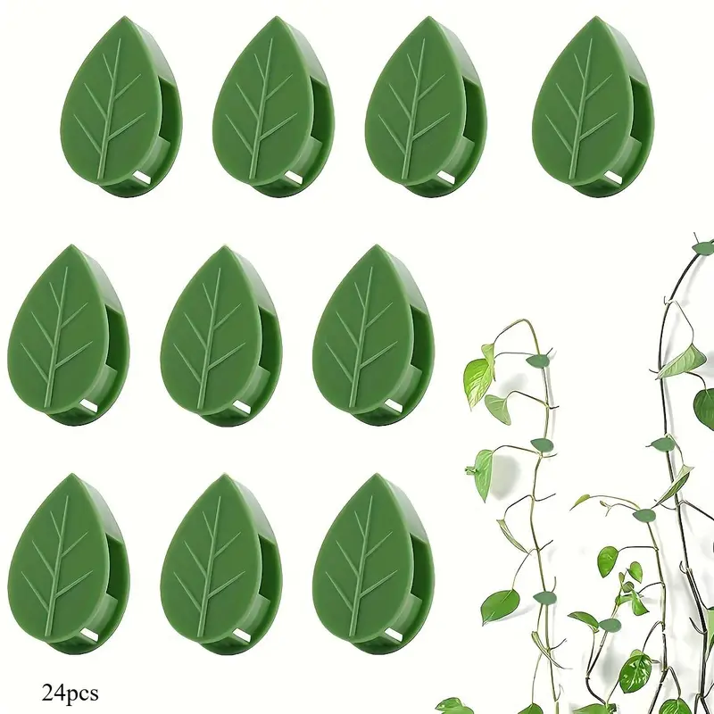 Plant Climbing Wall Fixture Clips, 24pcs Self-adhesive Plant Fixing Hook, Sticky Plant Fixing Clip for Plant Garden Vine Decoration, Garden Plant Supplies