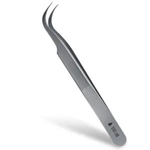 Stacy Lash STL-8 Curved Stainless Steel Lash Tweezers | S-shape Separator Tool for Volume & Classic Extensions | Durable Lightweight Applicator