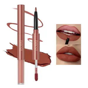 2 In 1 Matte Lipstick & Cosmetic Lip Liner, Waterproof Long Lasting Lip Sticks, Suitable for All Occasions Lip Makeup, Girls & Women Makeup Accessories
