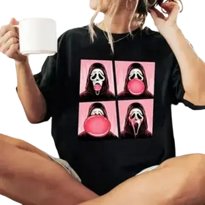 Ghostface Bubble Pink Gum Halloween Shirt, Scream Movie Halloween Shirt