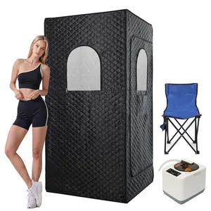 Portable Steam Sauna Tent for Home, 3L 1200W Personal Sauna Box with Steamer, Foldable Indoor Full Body Spa for Relaxation
