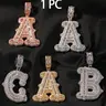 Initials Letter Pendant Necklace, Fashion Alphabet Pendant, Fashion Pendants Chain Necklace, Hip Hop Jewelry for Party, Daily Decor, Trendy All-match & Exquisite Jewelry, Aesthetic Jewelry Gift for Birthday Gift, Casual Trendy Jewelry