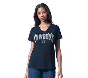 NFL Officially Licensed Dallas Women's V-Neck Short Sleeve Tee