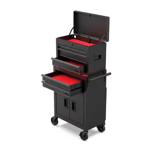 Hyper Tough 20-Inch 5-Drawer Steel Tool Chest with Ball-Bearing Slides, 300 lb Capacity, Black