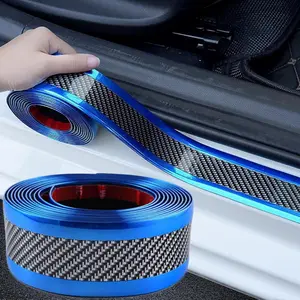 Universal Car Door Sill Protector with 1M Adhesive No Drilling Required Anti Collision Strip Rubber Guard Waterproof Easy To Install for Most Car Models