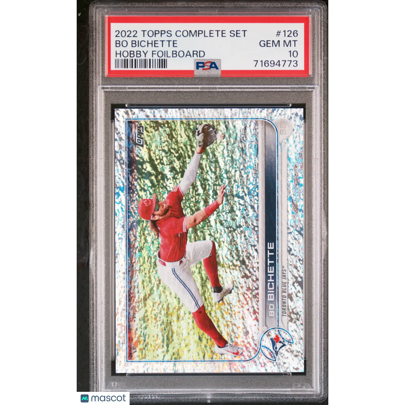 Bo Bichette PSA 2022 Topps Complete Set Baseball #126 10 71694773