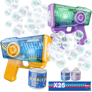 Bubble Machine 2 Pack with Colorful Lights, Automatic Bubble Maker Machine, 12-Hole Bubbles Wands Blaster for Toddlers, Summer Toys, Kids Gifts, Holiday, GiftsSlapable
