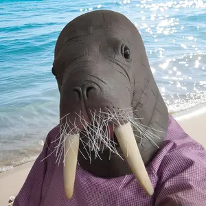 Walrus Mask, Realistic Animal Mask, Vivid Walrus Masks, Seal Design Animal Party Props, Carnival Role-play Masquerade Costume