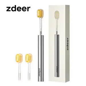 zdeer toothbrush D4 Metal handle with replaceable brush head —  Eco-friendly and reusable Oral  sustainable#Summervibes