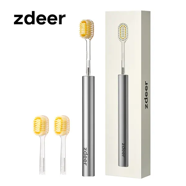 zdeer toothbrush D4 Metal handle with replaceable brush head —  Eco-friendly and reusable Oral  sustainable#Summervibes