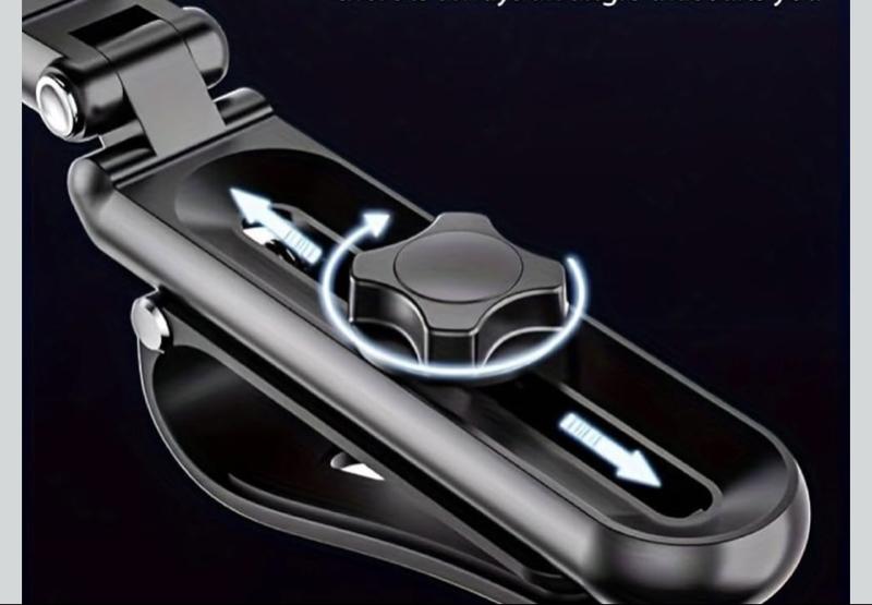Rotating Multi-Function Sun Visor Phone Holder for Cellphone & Smartphone Secure Mounting Solution