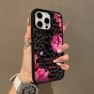 Adorable Magnetic Case for iPhone11/12/13/14/15/16/17/promax Floral Leopard Print With Bible Verse MagSafe Compatible, Lightweight, Anti-Fall | Girly & Chic Style