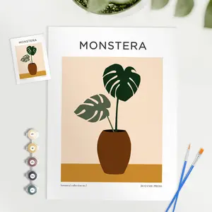 Paint by numbers kit 12x16" - Monstera