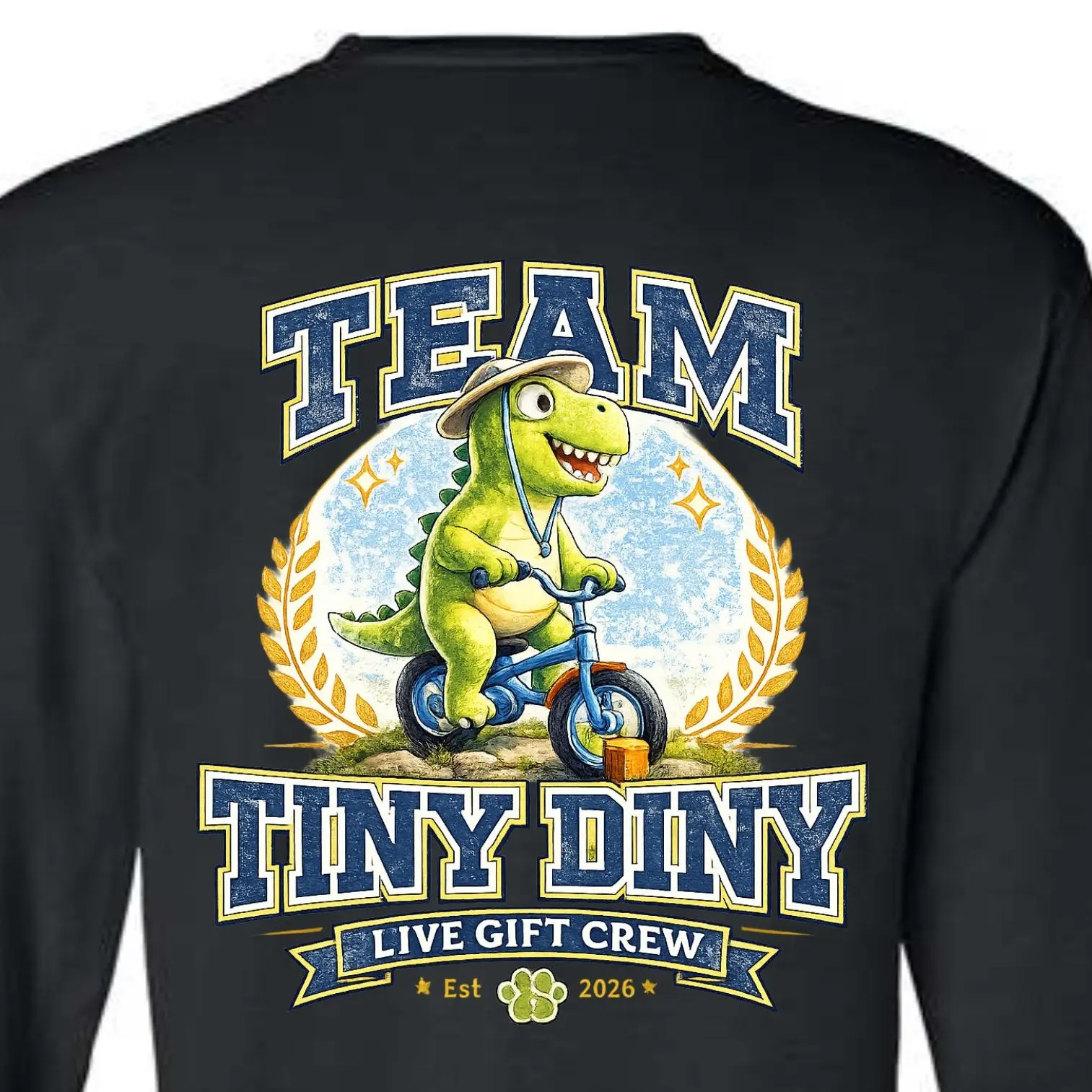 Women's Cute Dinosaur Graphic T-Shirt, Team Tiny Diny Crew Merch, Matching Everyday Casual Comfortable Top, TikTok Live Support Gift, Hoodie/Sweatshirt/Long Sleeve Options, S-5XL Sizes