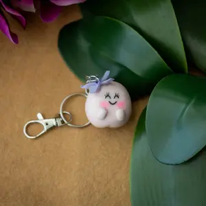 Meet Gigi Polymer Clay Charm - Cute Handmade Keychain, Tote Bag Charm & Clay Figure Keychain - Ideal for Birthday Gifts