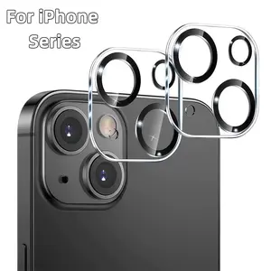 2-Pack Camera Lens Tempered Protector Film for iPhone Series 17/17air/17pro/17pro Max/16e/16plus/15/14/13/12/11, Full Coverage, Scratch-Resistant, Easy Install