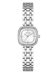 GUESS Female Crystal Recycled Steel analogue watch 25 mm