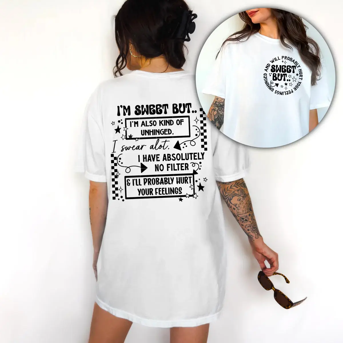 Im Sweet But Im Also Kinda Unhinged Cute Graphic T-shirt