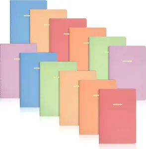 A5 Lined Bulk Journals for Kids and School Use | 12 Pack Pastel Notebook Set | Softcover Thin Journals, 5.5 x 8in, 6 Colors