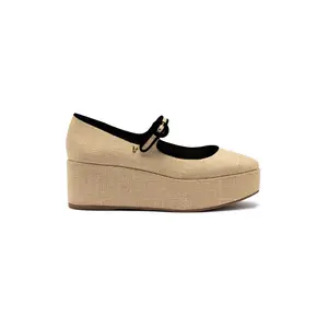 Blair Flatform In Beige Raffia