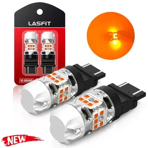 Lasfit T3 Series 3157/4157 CanBus-Ready Amber LED Turn Signal Bulbs, LED Car Lights