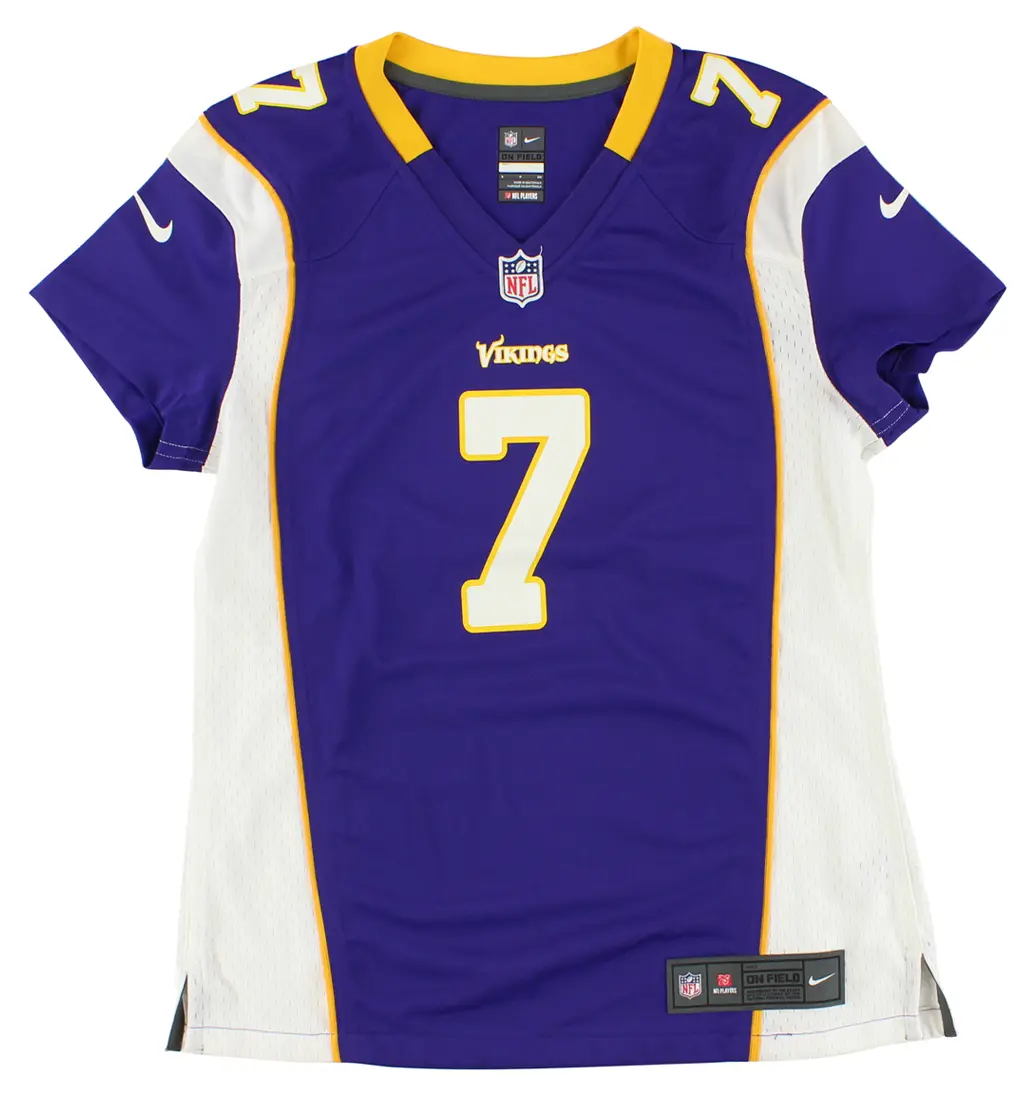 NIKE Women's Christian Ponder Purple Football Jersey, Official Football Jerseys