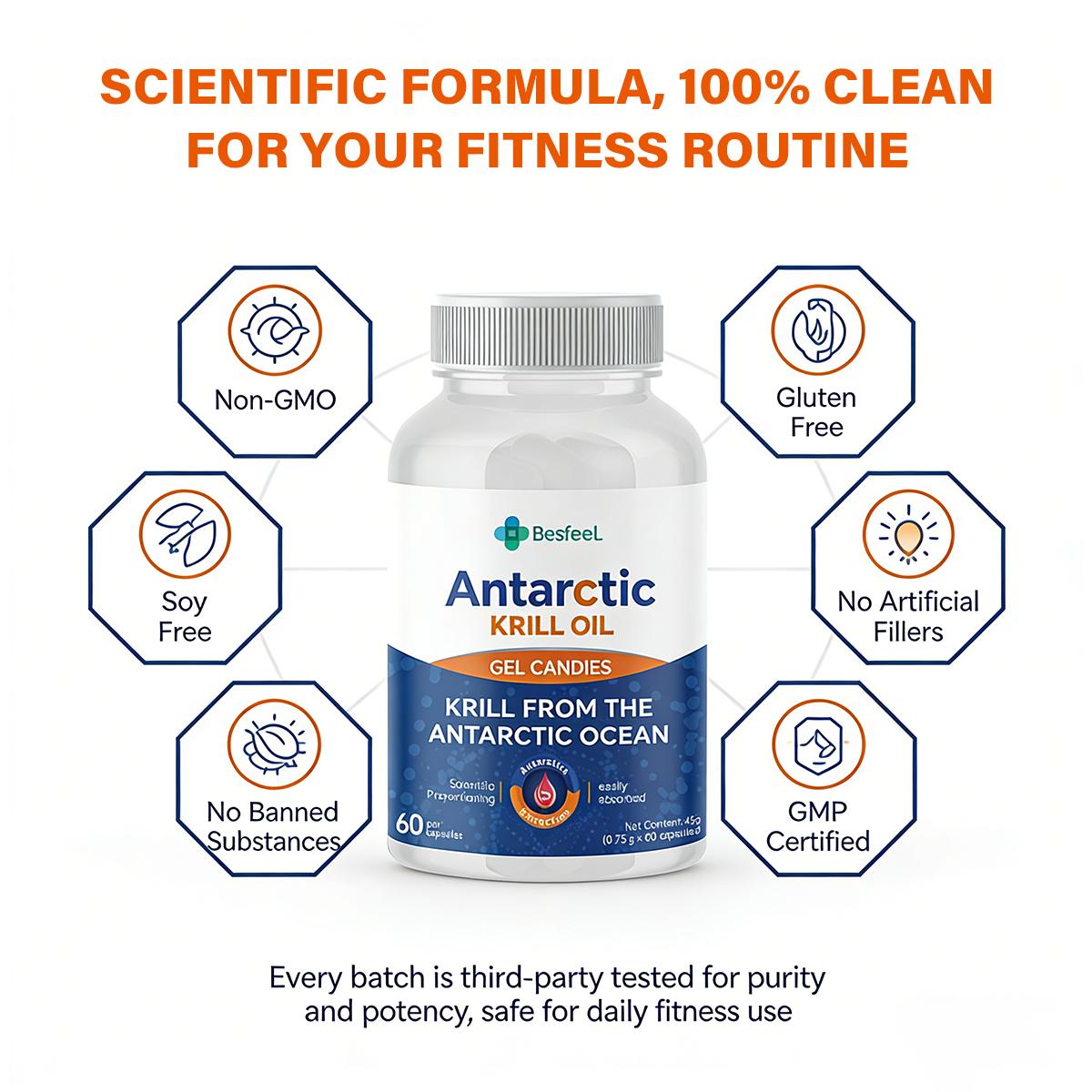 V[Recommended by Doctors and Experts] Antarctic krill oil: Replenish protein after exercise and unleash your athletic potential.