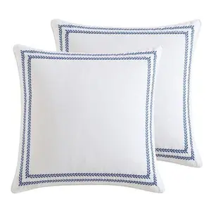 Laura Ashley Stitched Vine Blue European Sham