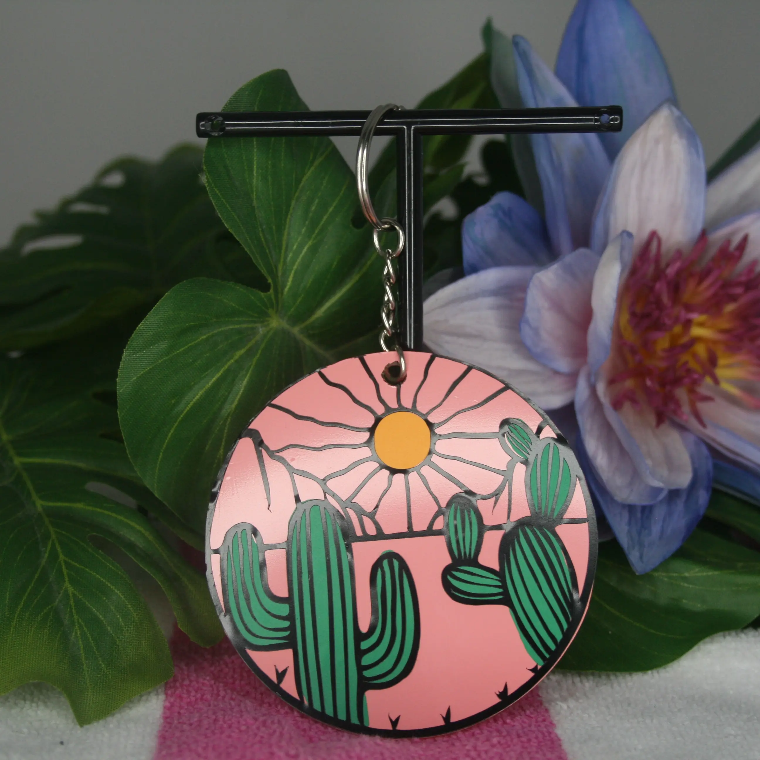 Desert Scene Vinyl on Acrylic Keychain