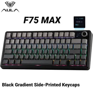 New Aula F75 MAX Wireless 75% Mechanical Keyboard with TFT Screen and Volume Knob, Hot Swappable, RGB Backlit, Gasket Design for PC, Mac, Linux