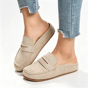 Women’s penny loafers, women’s mules, and round-toe casual flats—comfortable and non-slip, suitable for indoor and outdoor wear, available in multiple colors