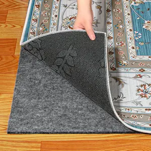 Rug Pad 5x8 Ft, 1/8" Thick Under Area Carpet Padding, Non Slip Felt Rug Pads for Hardwood Floors, Protective Underlay Keeps Rugs in Place Without Wrinkles