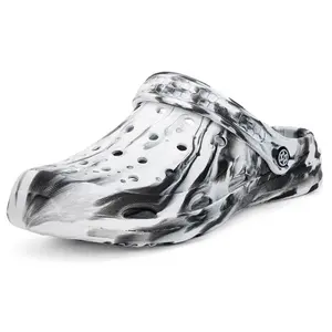 Mens Garden Clogs Shoes with Arch Support, Unisex Gardening Slip on Sandals, Womens Beach Slippers, Tie-Dye Clog