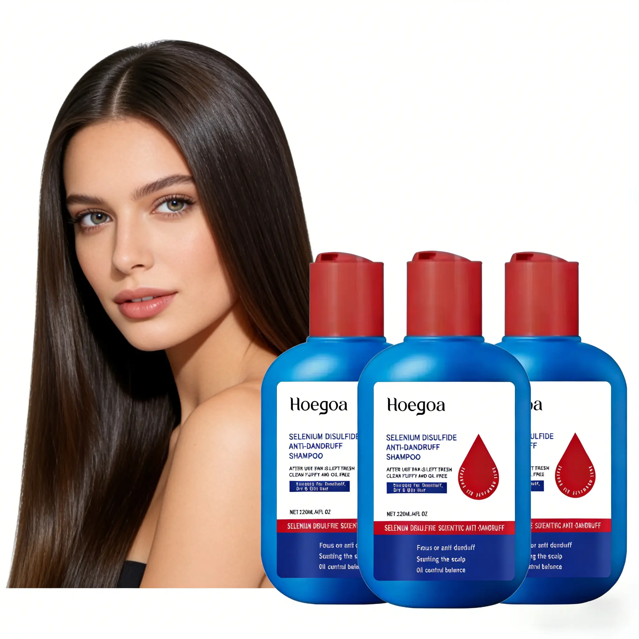 Anti-Dandruff Shampoo with Selenium Sulfide for Voluminous Hair, Deep Cleansing Scalp Care for Oil Control, 120ml Multi-Pack Haircare