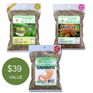 TTS Exclusive Bundle - Muicle, Soursop(Guanábana) & Gastritis-BYE Herbal Tea Combo – 3-Pack (4 oz Each) – 100% Natural, Vegan, Non-GMO, Wildcrafted – Traditional Mexican Herbal Infusions – Caffeine-Free, Authentic, by BexpertsUSA