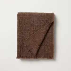 Woven Grid Throw Blanket Tan - Hearth & Hand with Magnolia