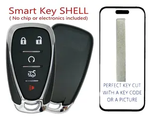 KEY CUT + 5-Button Smart Key SHELL for Chevrolet 2016-2022 HYQ4AA HYQ4EA