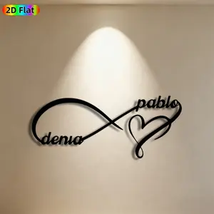 1pc Infinity Heart Metal Wall Art, Romantic Infinity Heart Statue Mural, Ideal Gift for Valentine's Day, Wedding, Love Decor Enthusiasts, Rust-Resistant Metal Wall Decor Wall Sculptures, Perfect for Bedroom Wall & Garden Fence, Charming Anniversary Decor