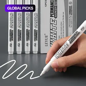 White Ink Marker Pen, 1/2/3/4/5 Counts Quick-Dry Waterproof Paint Marker Pen, Permanent Oil Marker, Stationery Supplies for Home, School and Office #GLOBAL PICKS