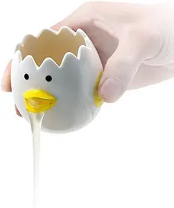 Cute Egg Separator, Ceramics Vomiting Chicken Egg Yolk White Separator