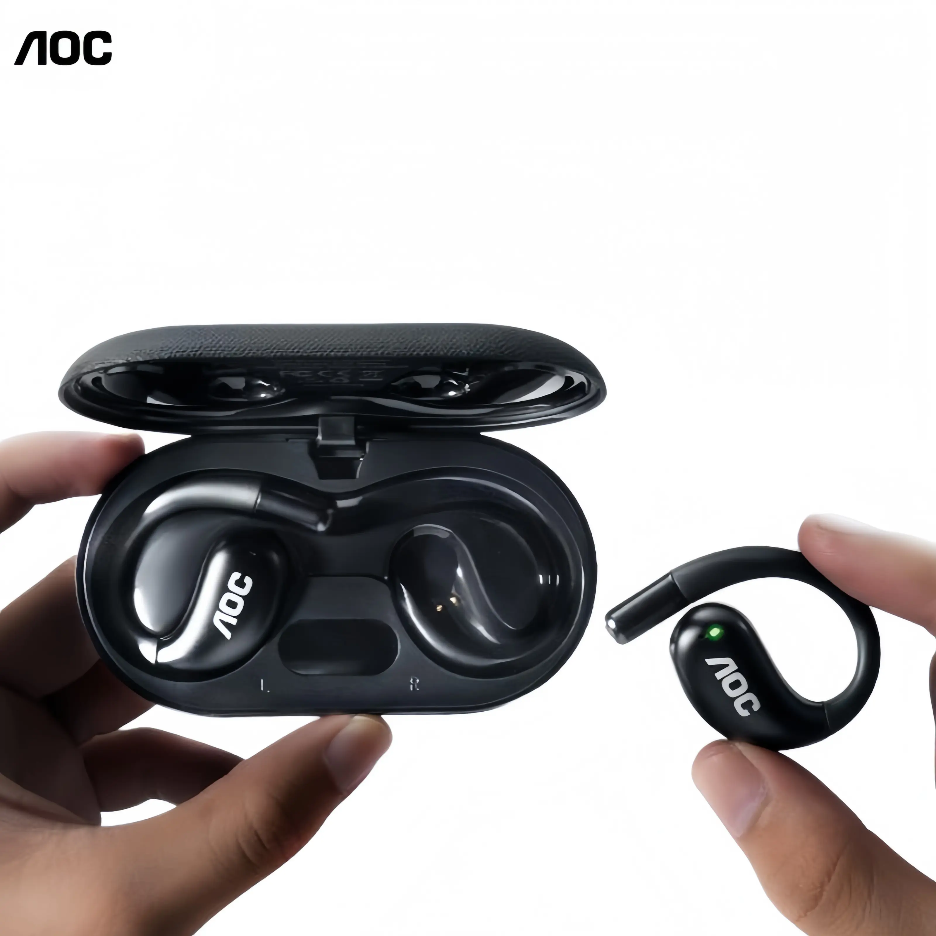 [Clearance] AOC ACD2514 True Wireless Bluetooth 5.4 Earbuds – Active Noise Cancellation, Digital LED Battery Display, Crystal-Clear Calls, IPX5 Sweat & Waterproof, USB-C Quick-Charge Case with Real-Time Power Indicator