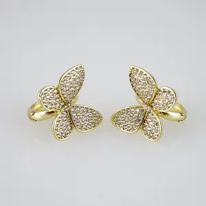 Earrings – Aretes – Zircon Stone – 14K Real Color