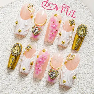Lovful | H639 Divine Energy Handmade Acrylic Press On Nails | 10PCS Reusable Salon Quality 2025 New #DealsForYouDays