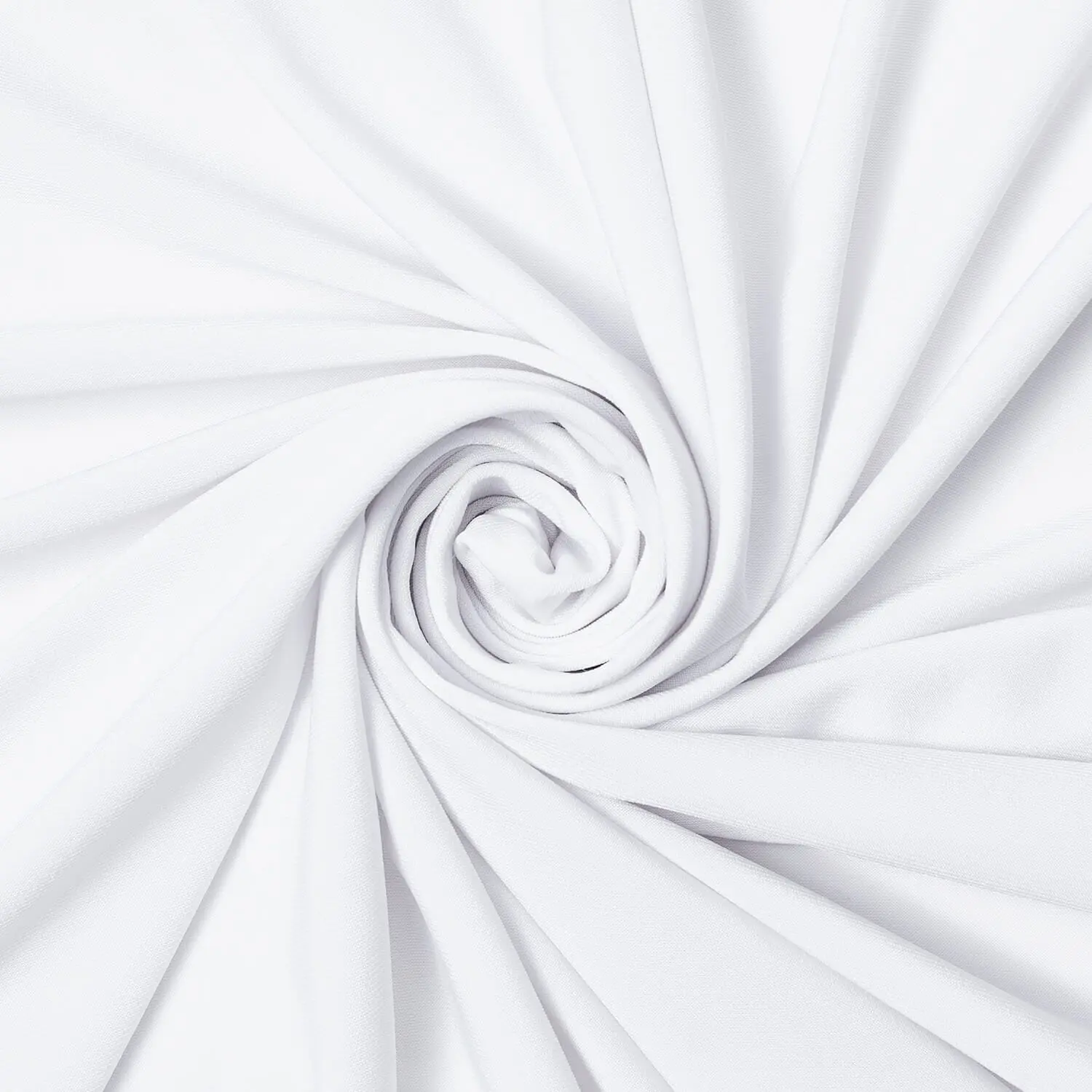 Pure White Knit Jersey Fabric—Poly Spandex Stretch—58" Wide
