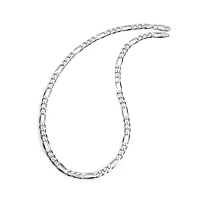 Men's 5MM Sterling Silver 925 Italian Figaro Chain Necklace Unisex